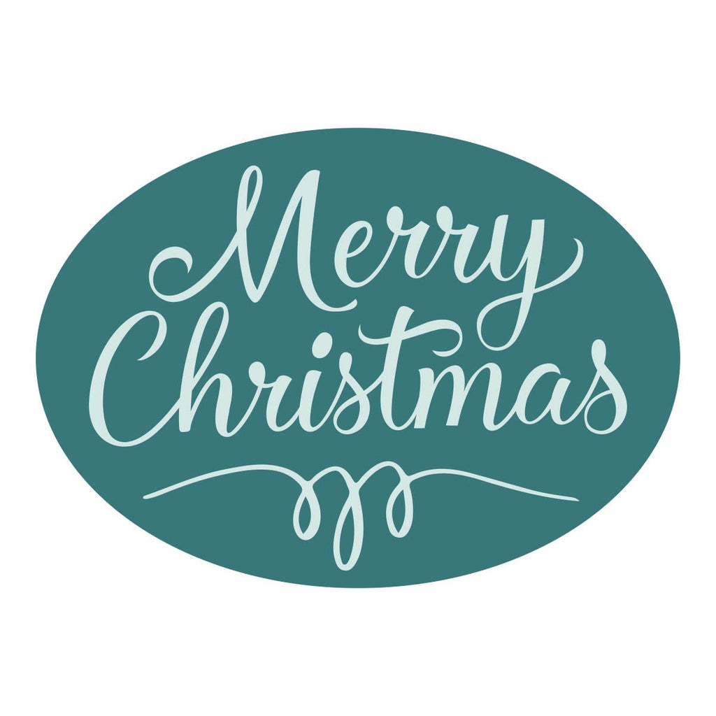 ws-100 Spellbinders Merry Christmas Oval Wax Seal Stamp merry christmas