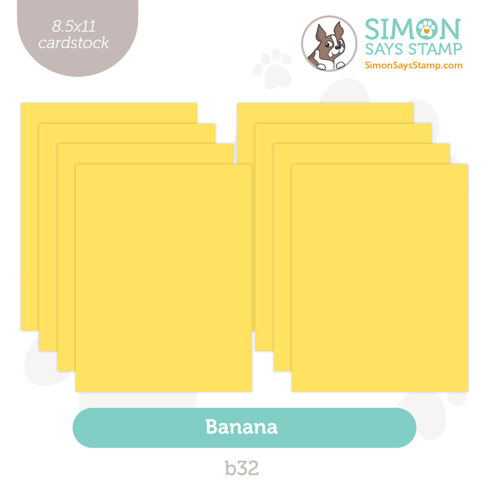 Simon Says Stamp Cardstock 100lb Banana Yellow B32