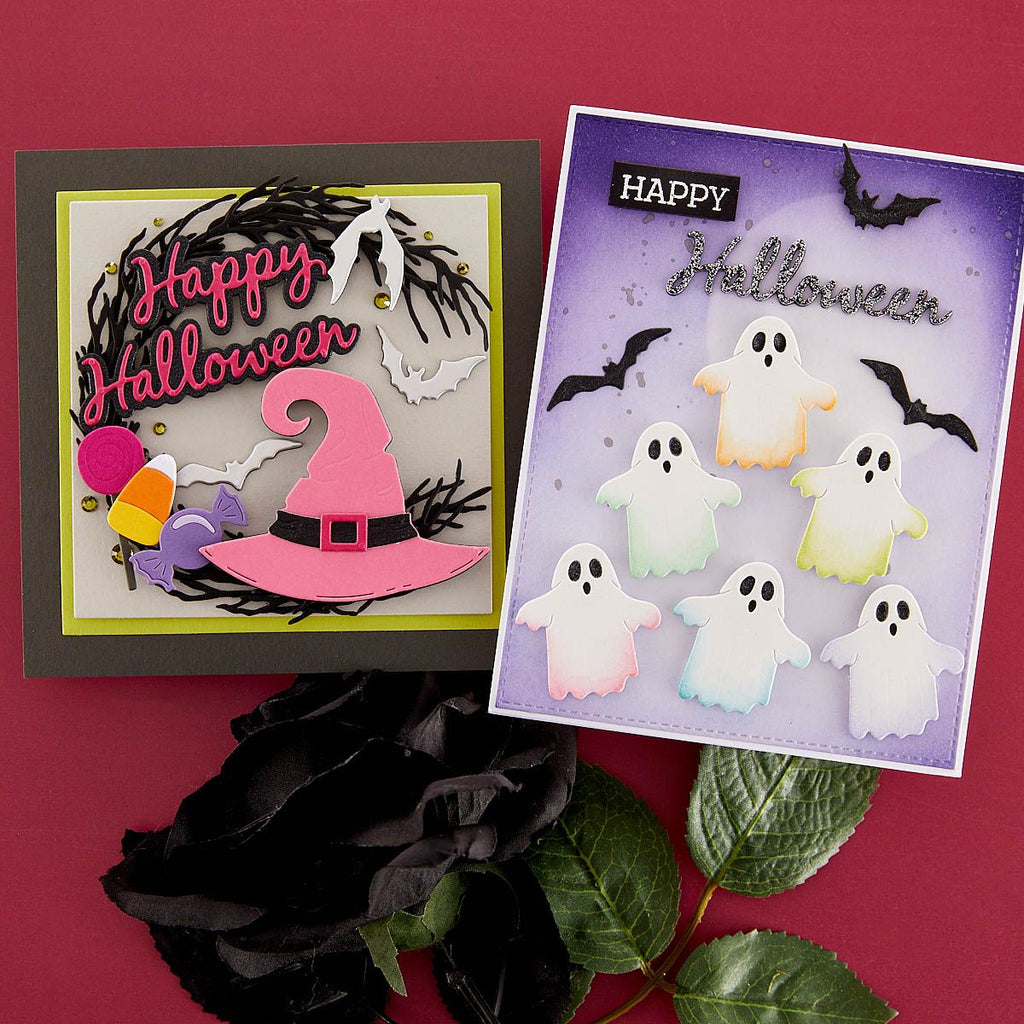 s5-601 Spellbinders Halloween Wreath Add-Ons Etched Dies happy halloween