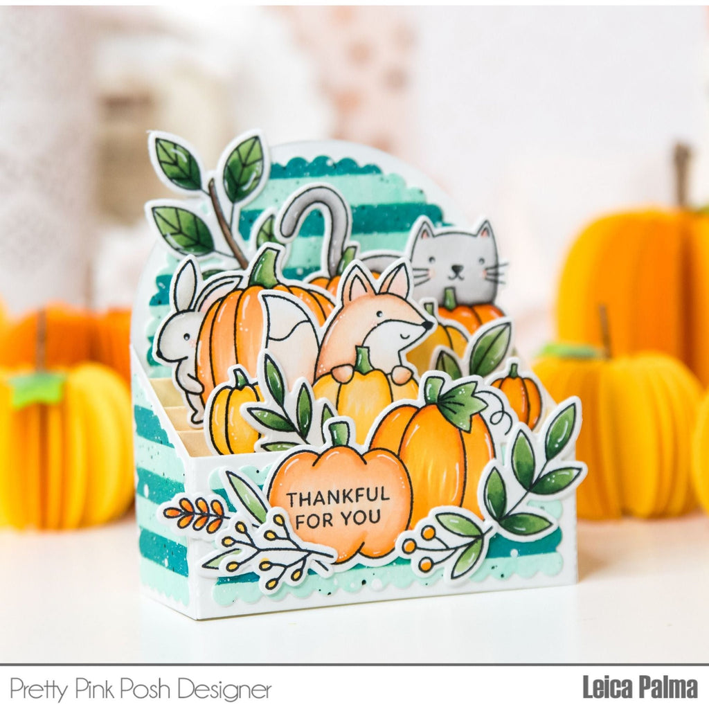 Pretty Pink Posh Halloween Signs Clear Stamps pumpkin patch
