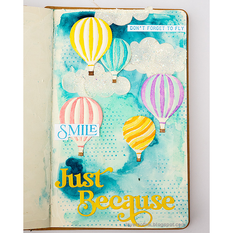 Simon Says Stamp Embossing Folder and Cutting Dies Adrift Air Balloons sfd487 Friend Like You Art Journal Page | color-code:ALT08