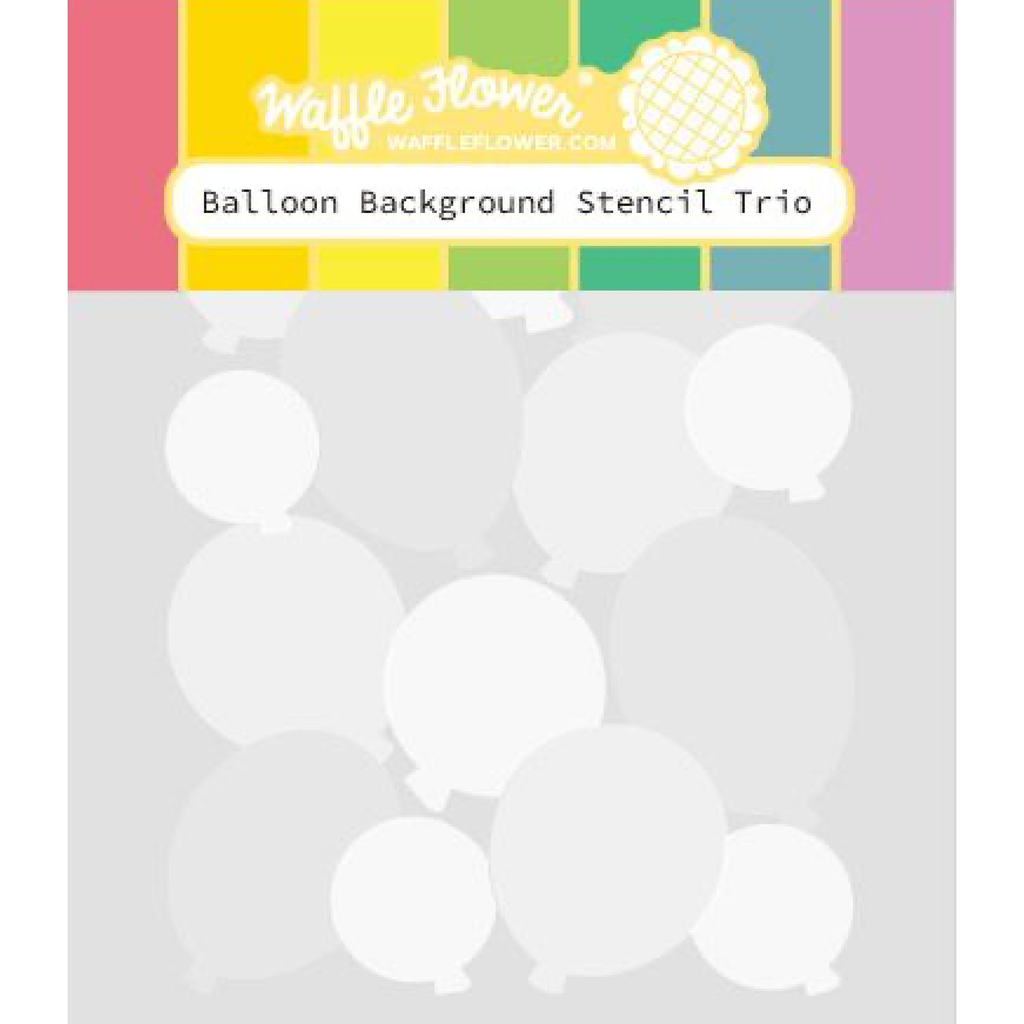 Waffle Flower Balloon Background Stencil Trio 421355