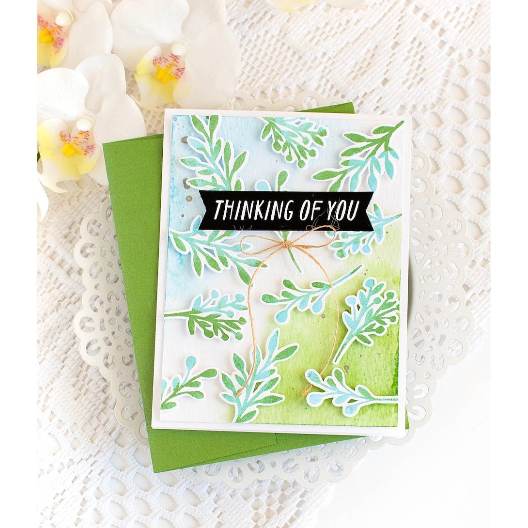 Simon Says Stamp XL EZ Strips Banners Wafer Dies 1600sdc Thinking of You Card