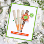 Rainbow Splash Stamps Dies and Stencil Baseball rs27set Birthday Card
