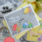 Simon Says Stamp Embossing Folder Basket Weave sf462 Stamptember Encouragement Card
