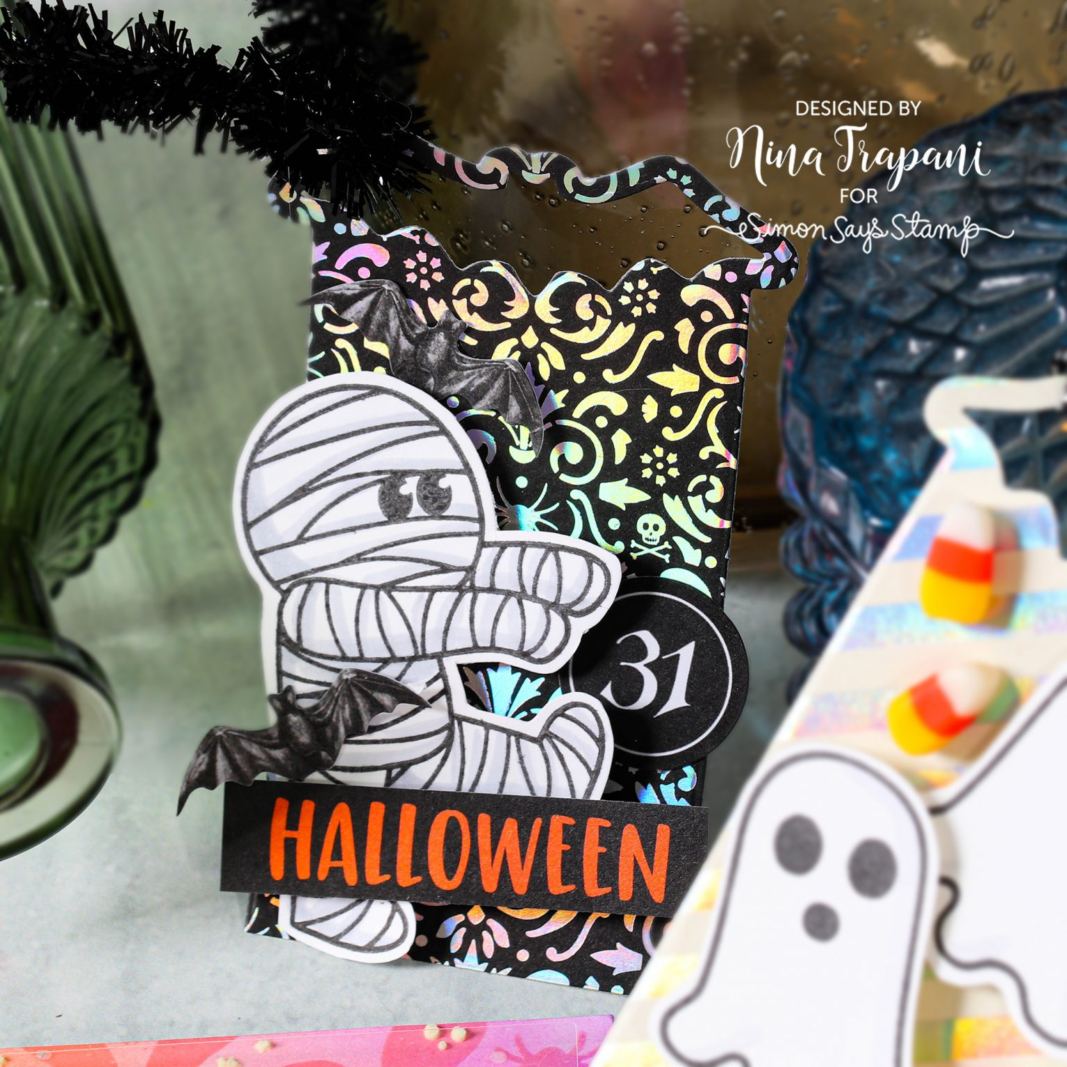 Simon Says Stamp Bat Tag Wafer Die sssd112921 Halloween Tag | color-code:ALT03
