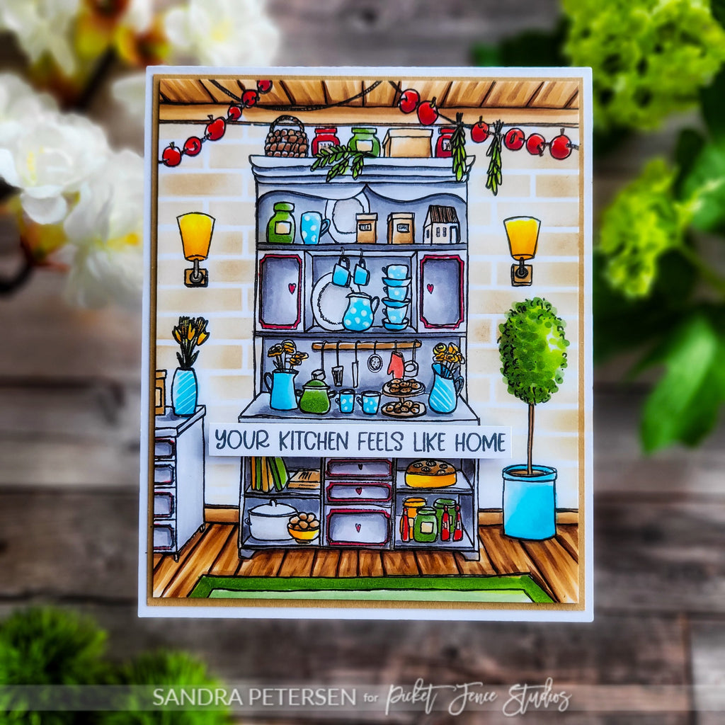 Picket Fence Studios Where Family Gathers Clear Stamps bb-219 home