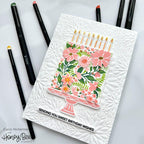 Honey Bee Beeluxe Detail Blending Brushes Size 5 hbtl-bbbsz5 Floral Birthday Cake Card
