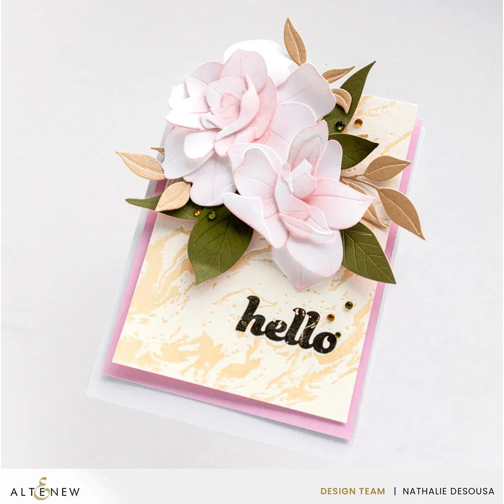 Altenew Essential Textures Gilded Marble Press Plate alt10048 hello