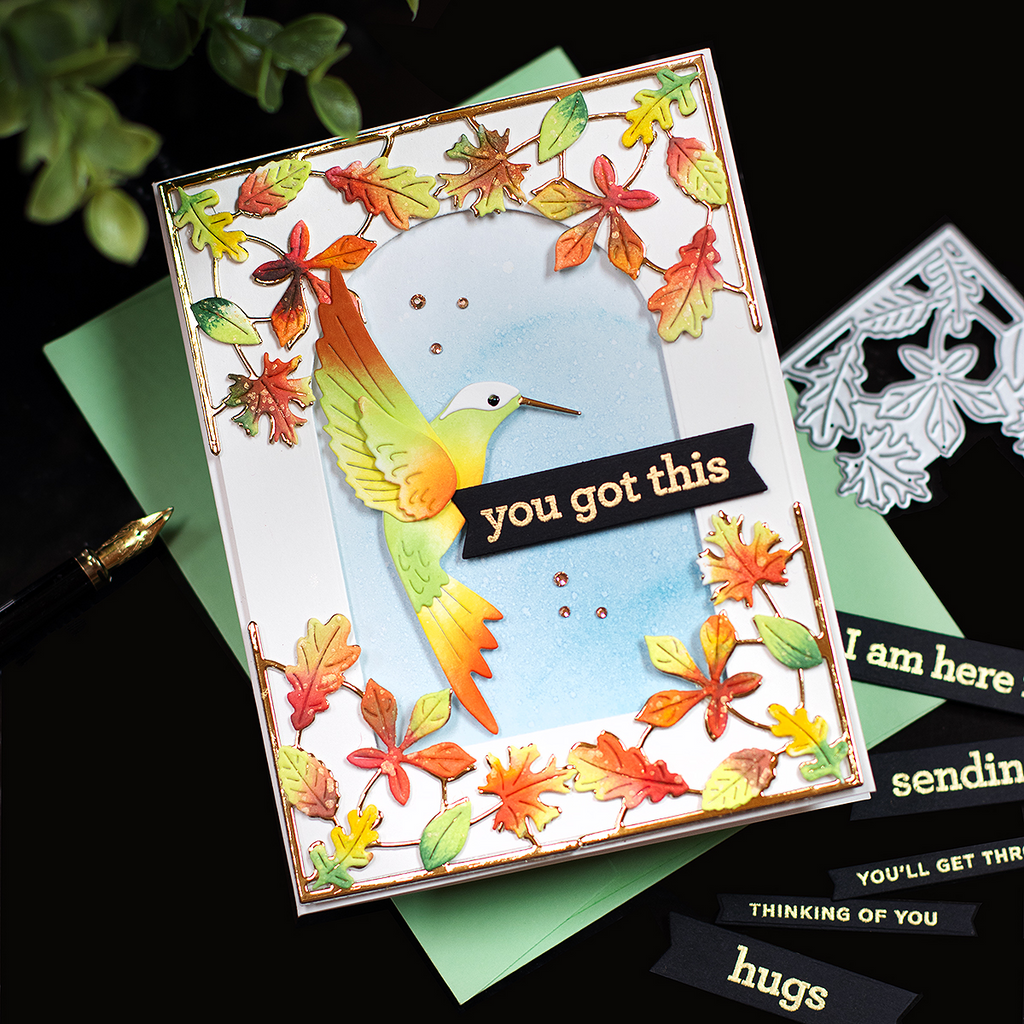 Simon Says Stamp Lively Leaf Corner Wafer Dies s1045 STAMPtember You Got This Card | color-code:ALT01