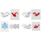 Poppy Stamps Nordic Birds and Petals Die Bundle