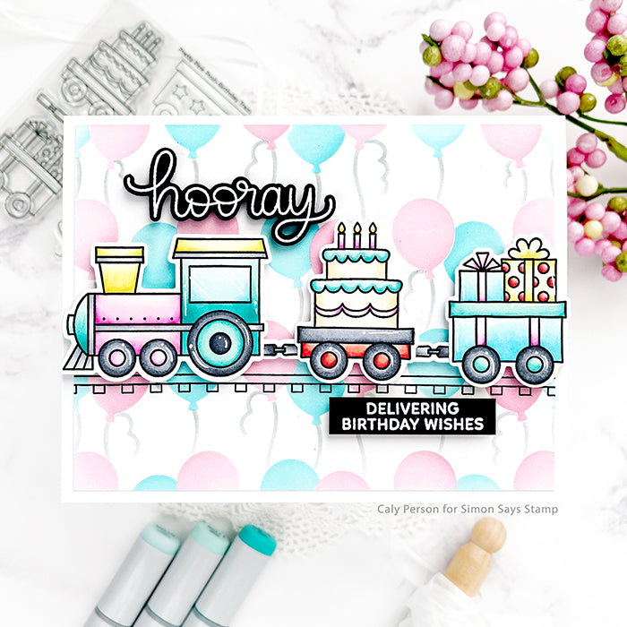 Pretty Pink Posh Birthday Train Clear Stamps hooray | color-code:ALT01