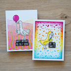 Spellbinders Silly Goose Etched Dies s6-239 happy birthday