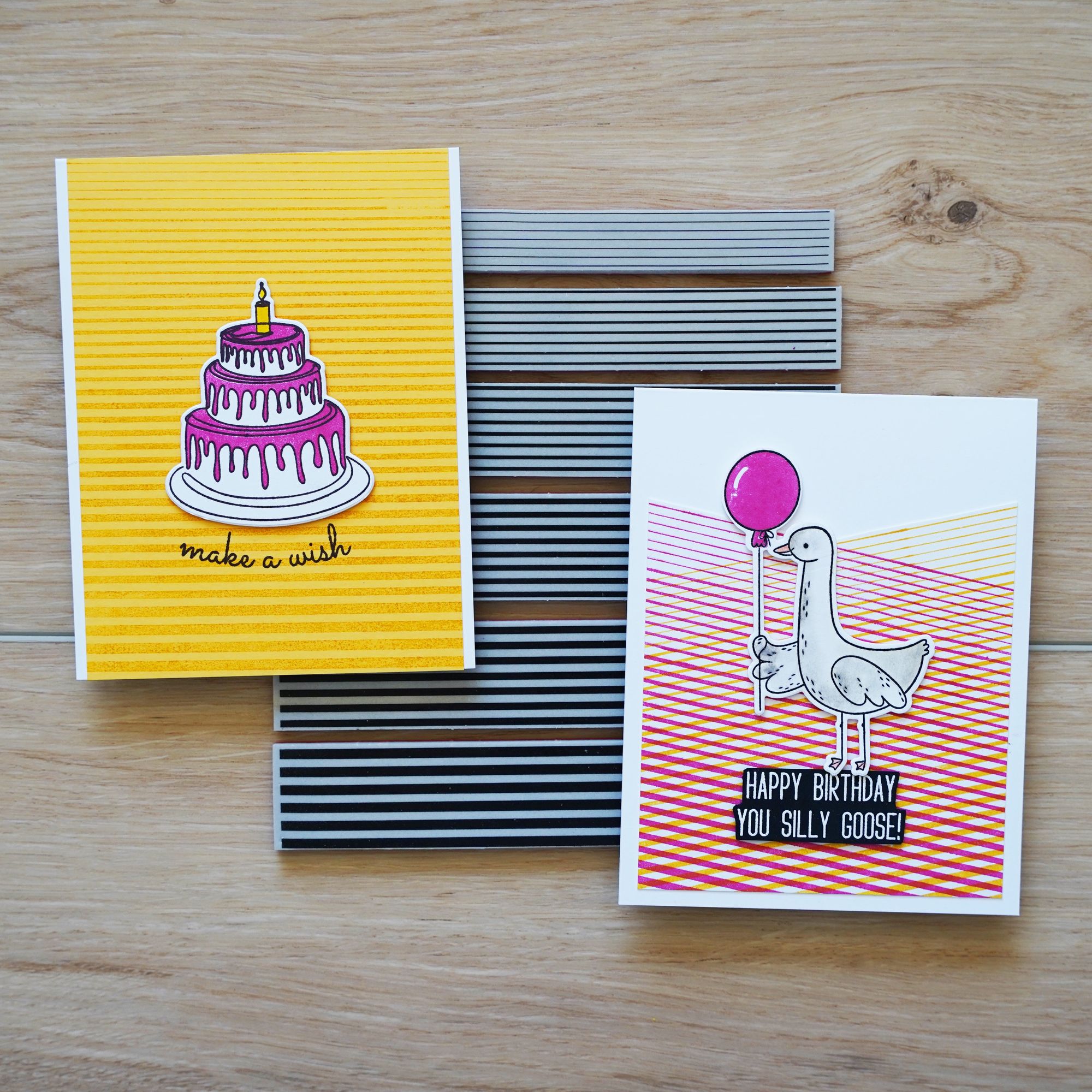 Spellbinders Silly Goose Etched Dies s6-239 happy birthday