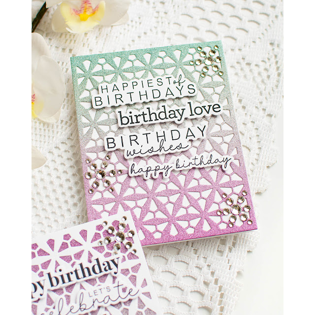 CZ Design Wafer Dies Birthday Basics czd231c Splendor Birthday Card | color-code:ALT04