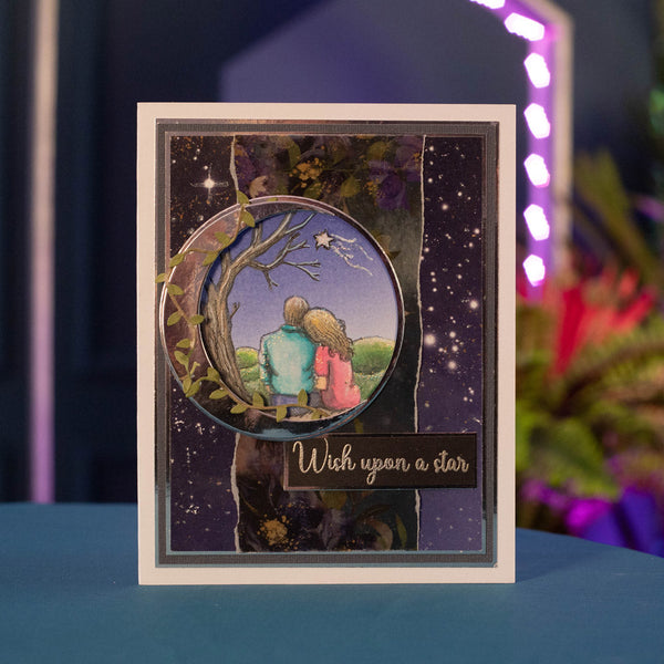Crafter's Companion Wish Upon A Star Clear Stamps sd-bl-stp-wuas Wish Upon A Star Card