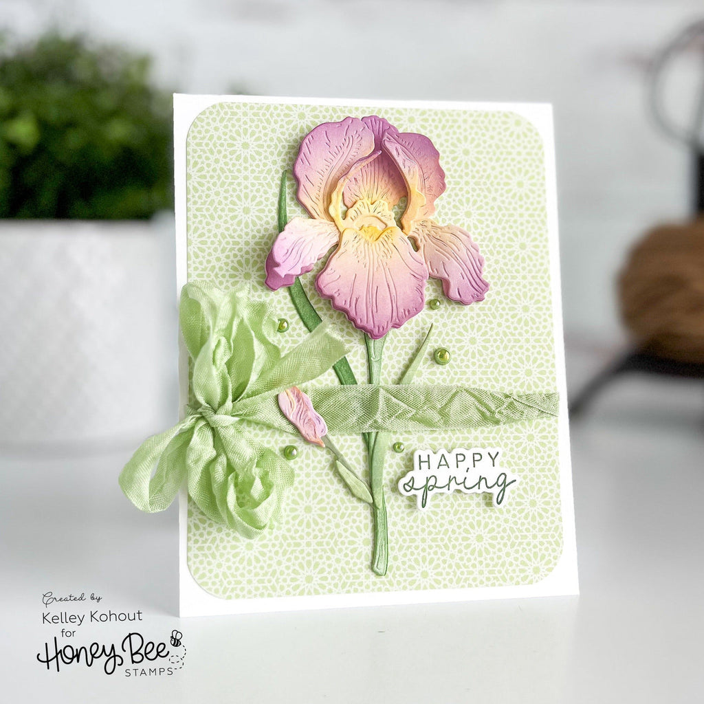 Honey Bee Bees And Bonnets Clear Stamps hbst-542 Happy Spring Card
