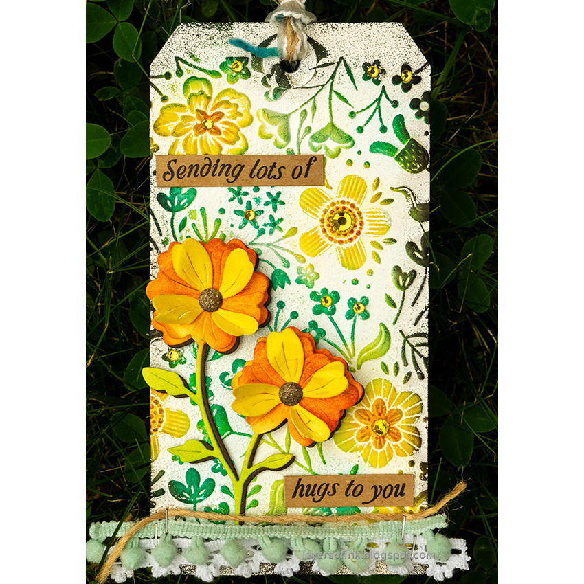 Simon Says Stamp Embossing Folder and Cutting Dies Boho Flowers sfd510 STAMPtember Hugs Tag | color-code:ALT01