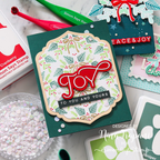 Simon Says Stamp Set pf 4 Stencils Festive Bough Pattern 1087st Christmas Card | color-code:ALT04