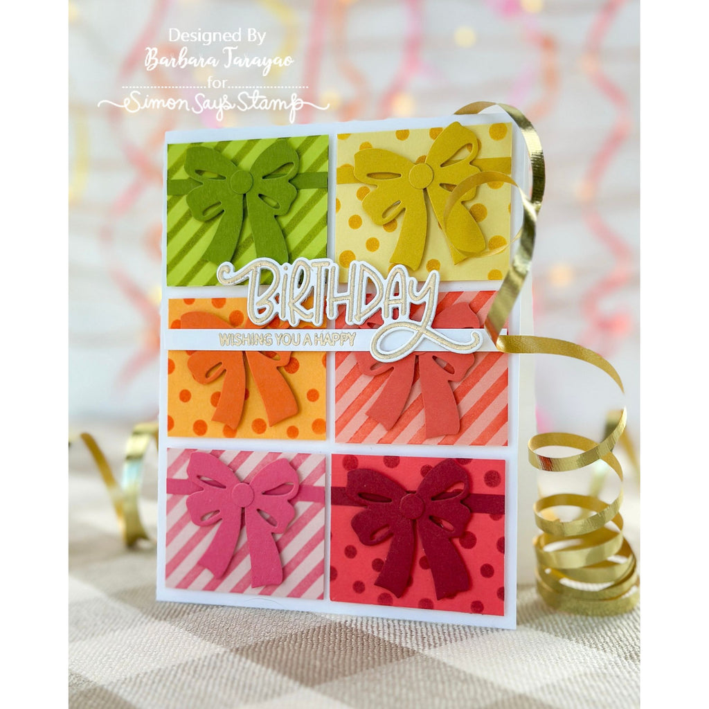 Simon Says Stamp Pretty Bows Wafer Dies 1238sd Birthday Card | color-code:ALT10