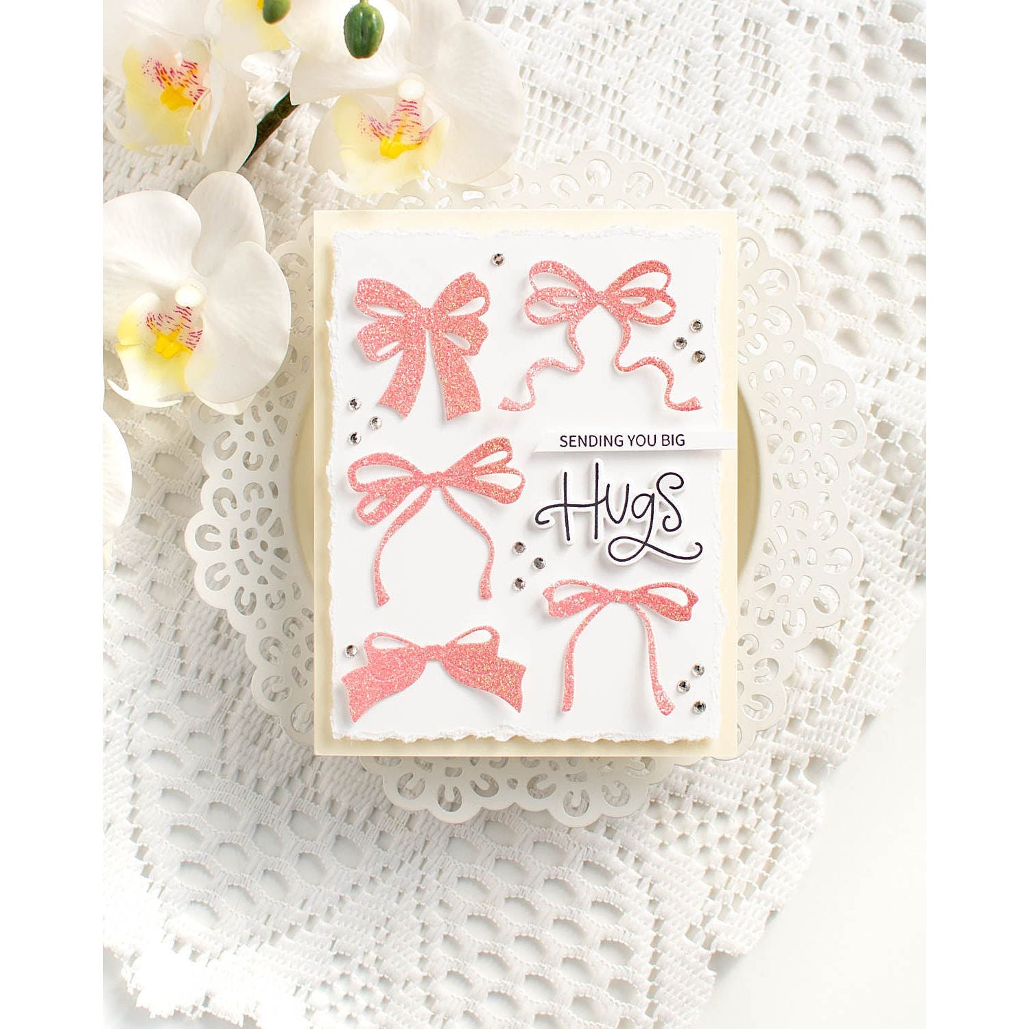 Simon Says Stamp Pretty Bows Wafer Dies 1238sd Hugs Card | color-code:ALT01