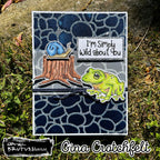 Brutus Monroe River Rocks 6x6 Stencil bru4089 wild about you frog card