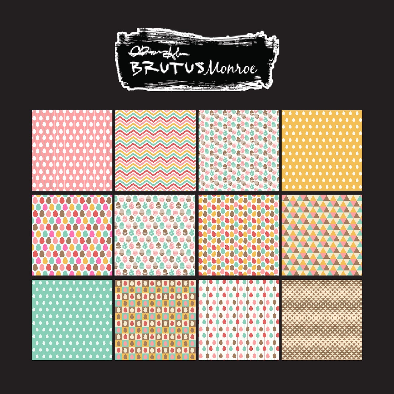 Brutus Monroe Easter Egg 6x6 Paper Pad bru4906-2 package back
