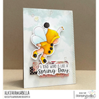 Stamping Bella Bundle Girl is a Bee Cling Stamp eb1295 spring day