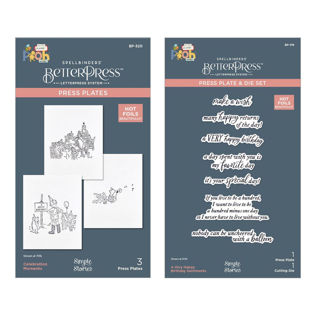 Spellbinders Celebration and Birthday Sentiments Press Plate and Die Bundle