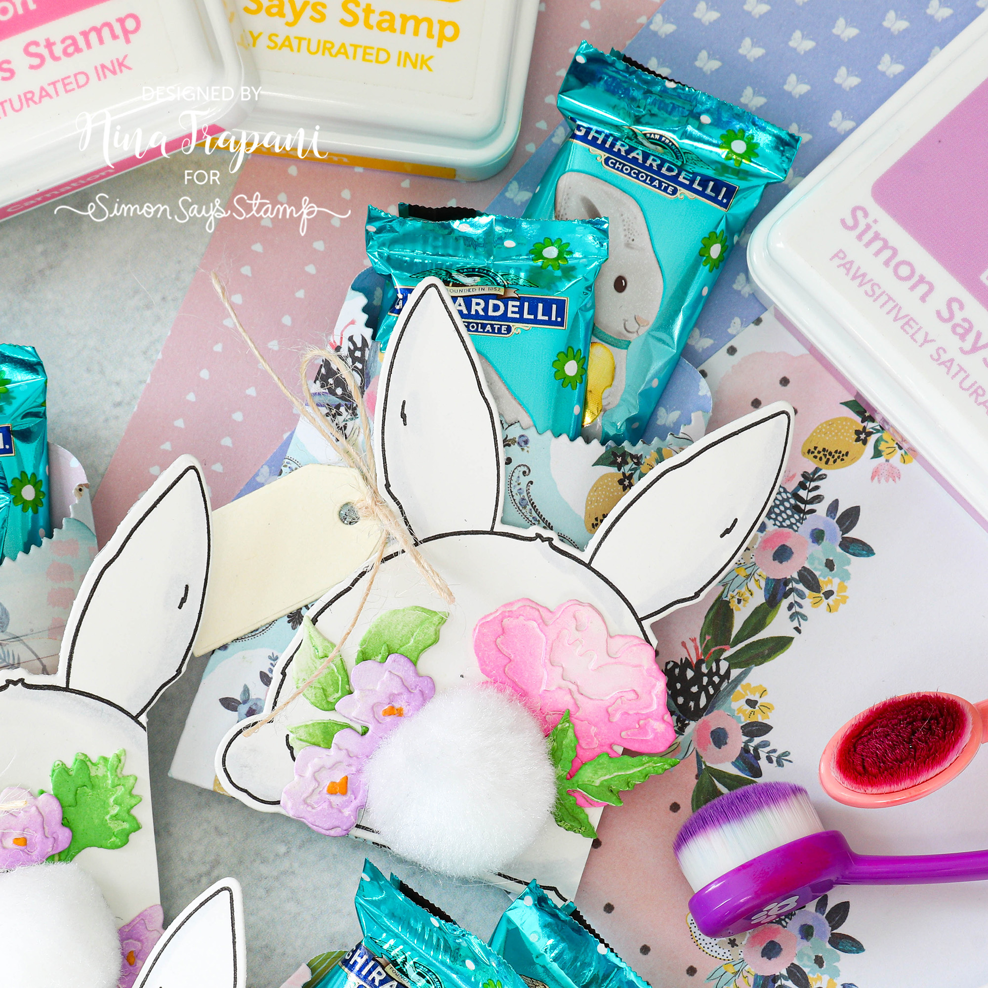 Simon Says Clear Stamps BUNNY BUTT PEEK A BOO sss202109  Easter Treat Holder | color-code:ALT01