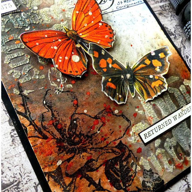 Tim Holtz Cling Rubber Stamps DEARLY DEPARTED CMS413 background flower | color-code:ALT01