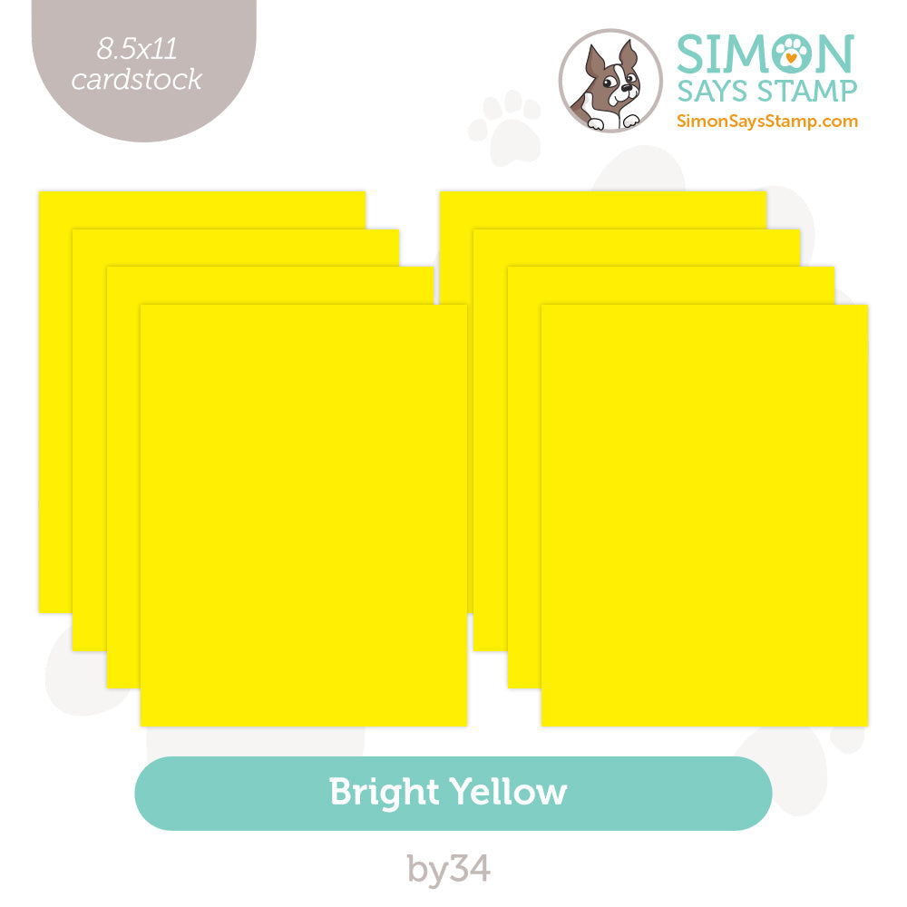 Simon Says Stamp Cardstock 100lb Bright Yellow BY34