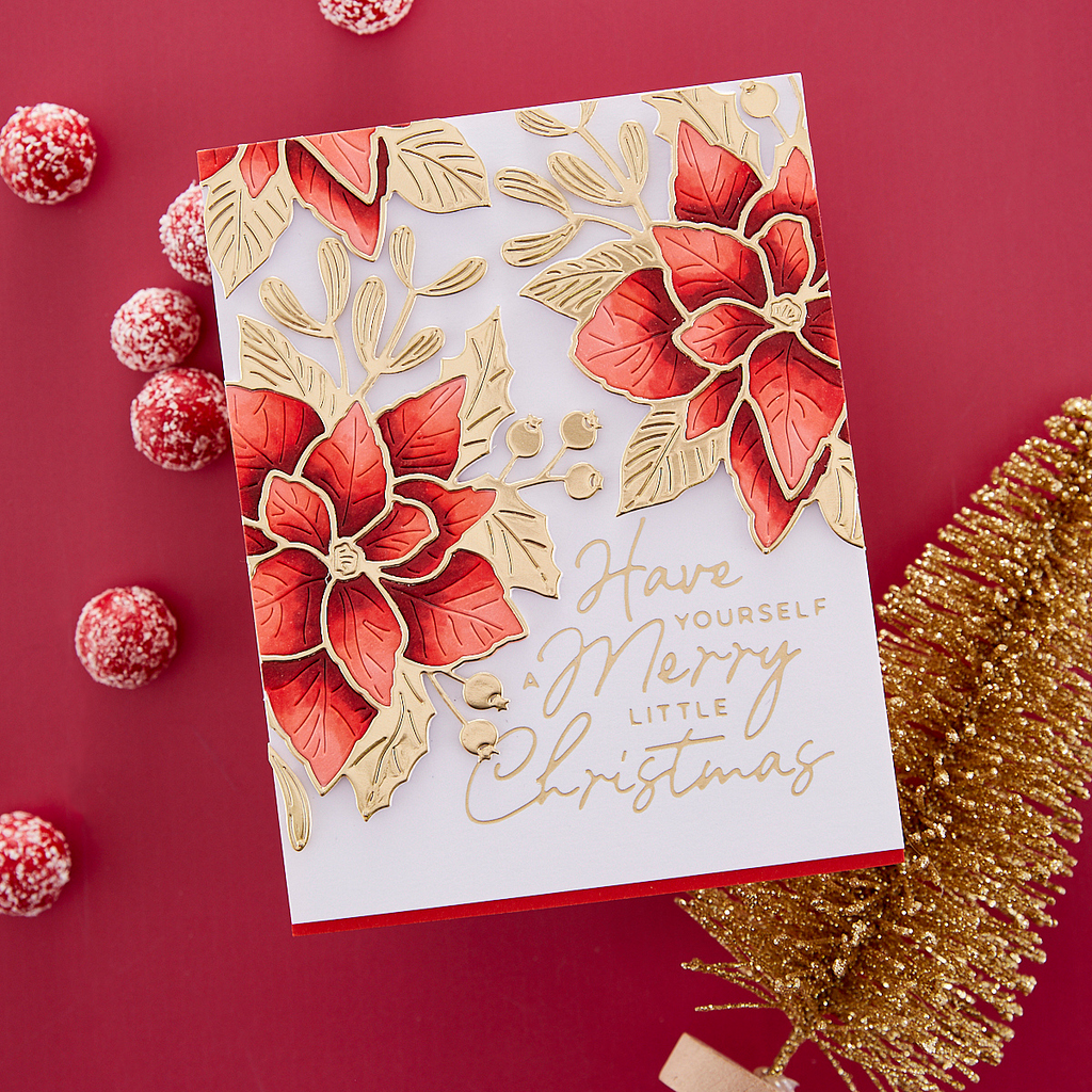 S4-1293 Spellbinders Poinsettia Bloom Etched Dies merry christmas