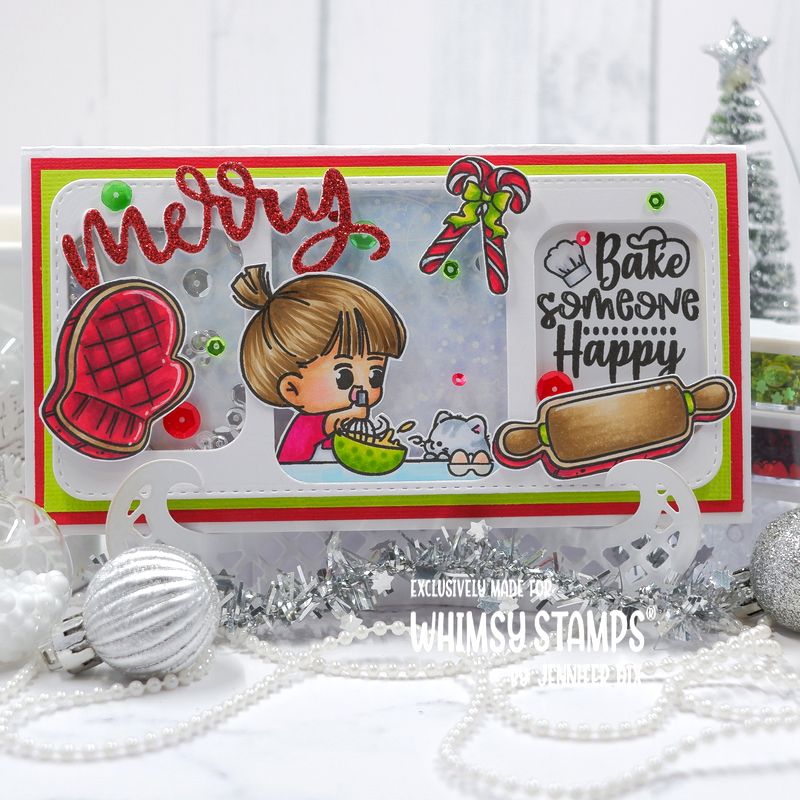 Whimsy Stamps Just Roll with It Clear Stamps cwsd464 merry