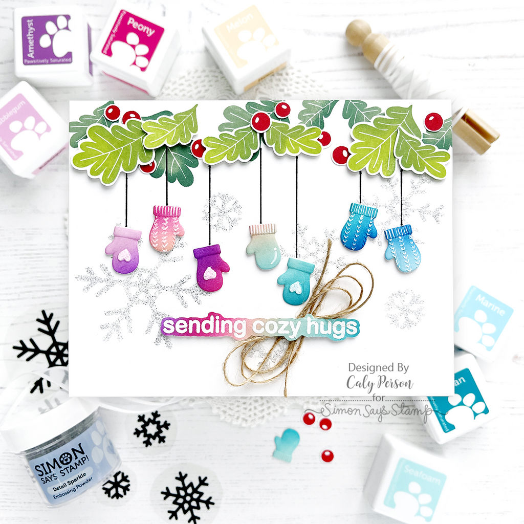 CZ Design Clear Stamps Warmest Wishes cz287c Winter Card | color-code:ALT07