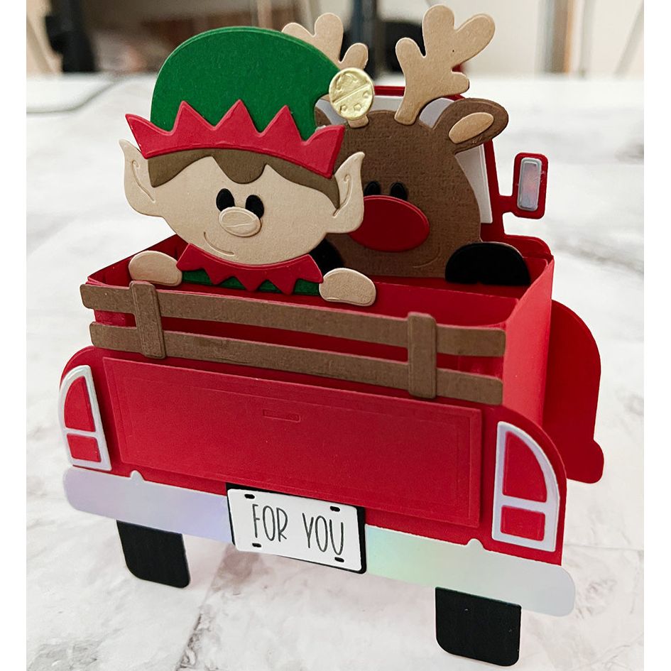 Pink and Main Truck Pop Up Card and Fall Pumpkins Die Set