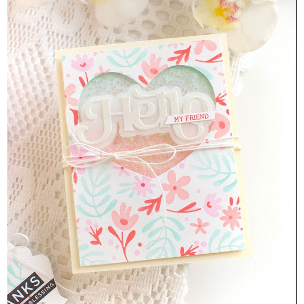 Simon Says Stamp Fancy Hello Wafer Dies sssd112803 Dear Friend Hello Card | color-code:ALT0