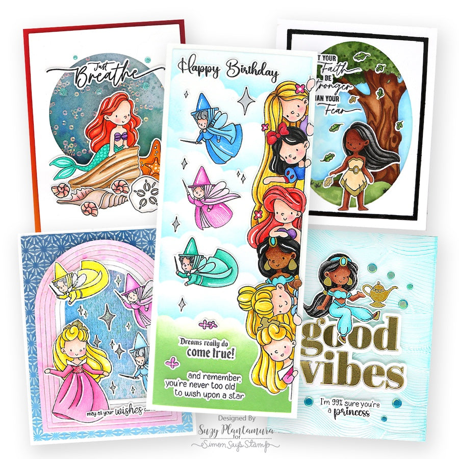 Pinkfresh Studio Lagoon Glitter Drops pf098es Once Upon A Dream Cards | color-code:ALT03