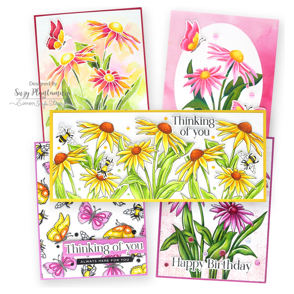 Simon Says Stamp! Simon Says Stamps and Dies BLACK EYED SUSANS set551bes Stamptember | color-code:ALT01