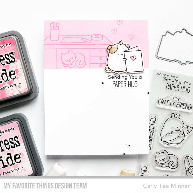 My Favorite Things Crafty Friends Clear Stamps jb024 Sending You a Paper Hug | color-code:alt1
