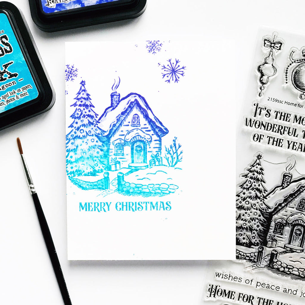 Simon Says Clear Stamps Home for the Holidays 2159ssc Christmas Card