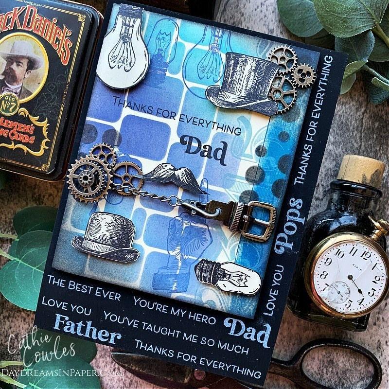 Simon Says Stamp Tim Holtz Curiosity Shop Bundle setcs24 Father's Day Card