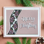 Creative Expressions Poinsettia Ribbon Wave Dies ced3282 merry