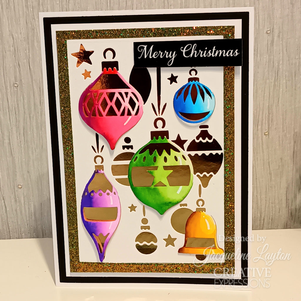 Creative Expressions Bauble Bliss Cut and Lift Die cedpc1236 christmas card