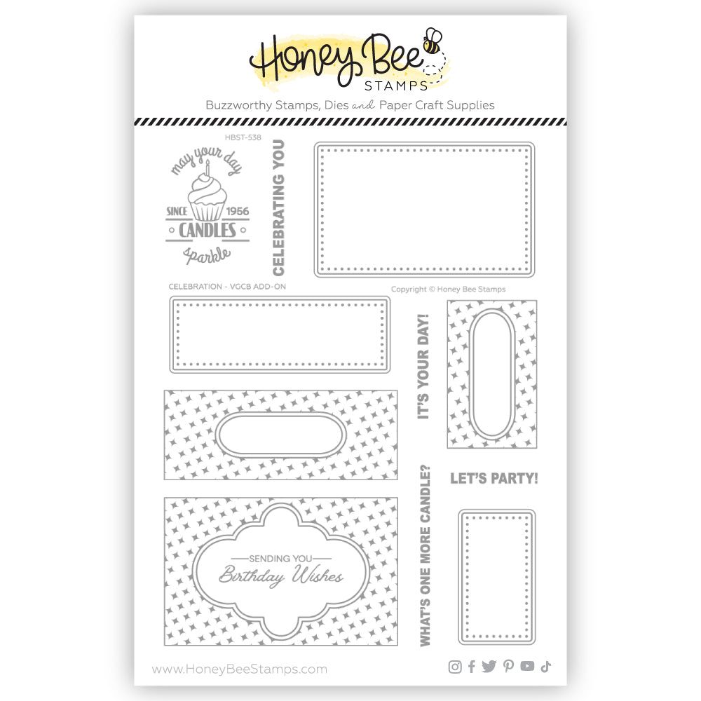 Honey Bee Celebration VGCB Add-On Clear Stamps hbst-538