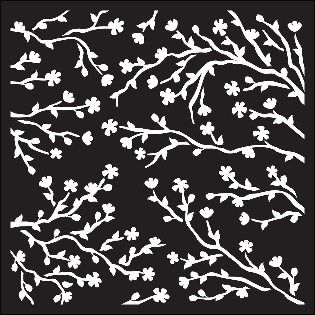 Creative Expressions Blossoming Branch Stencil cest134
