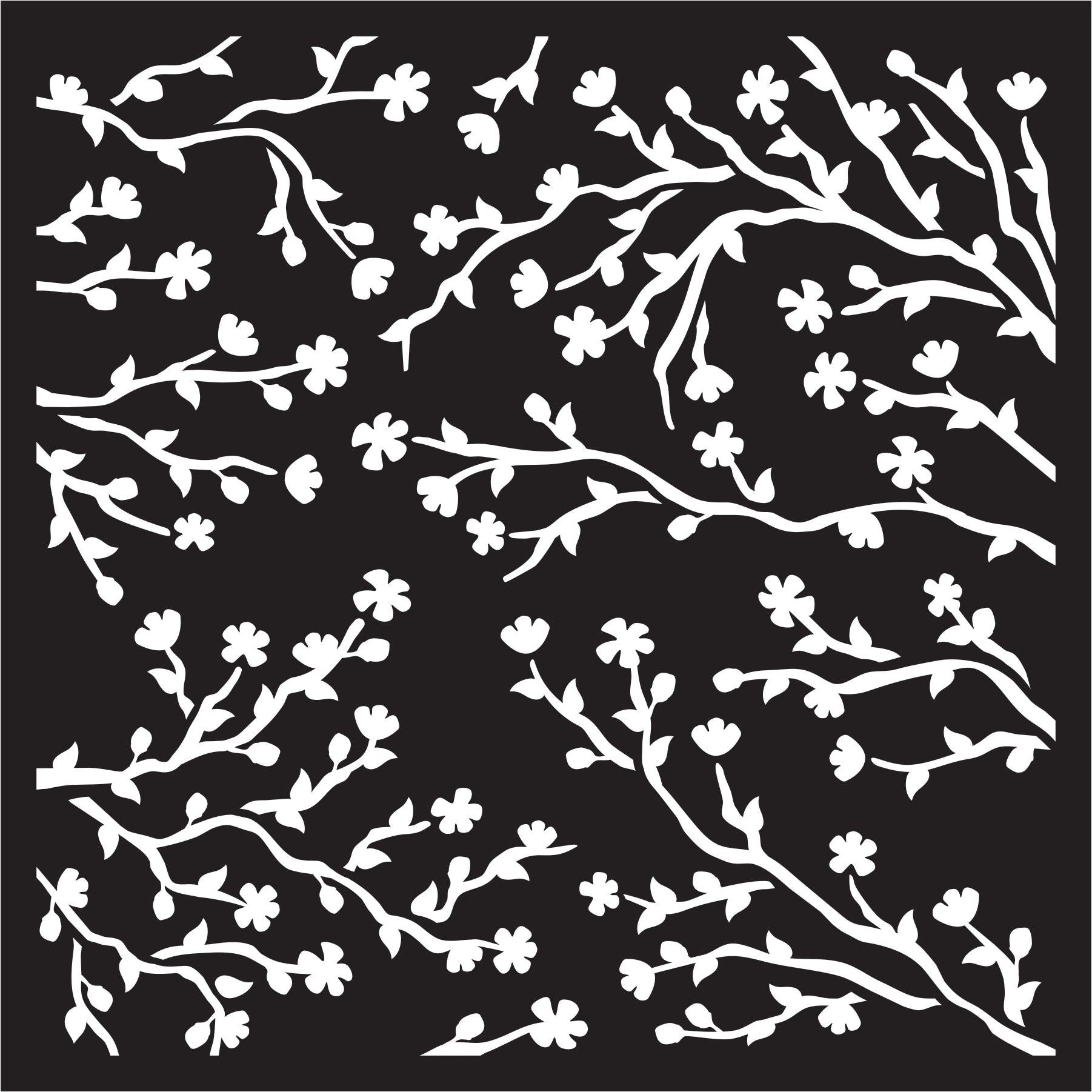 Creative Expressions Blossoming Branch Stencil cest134