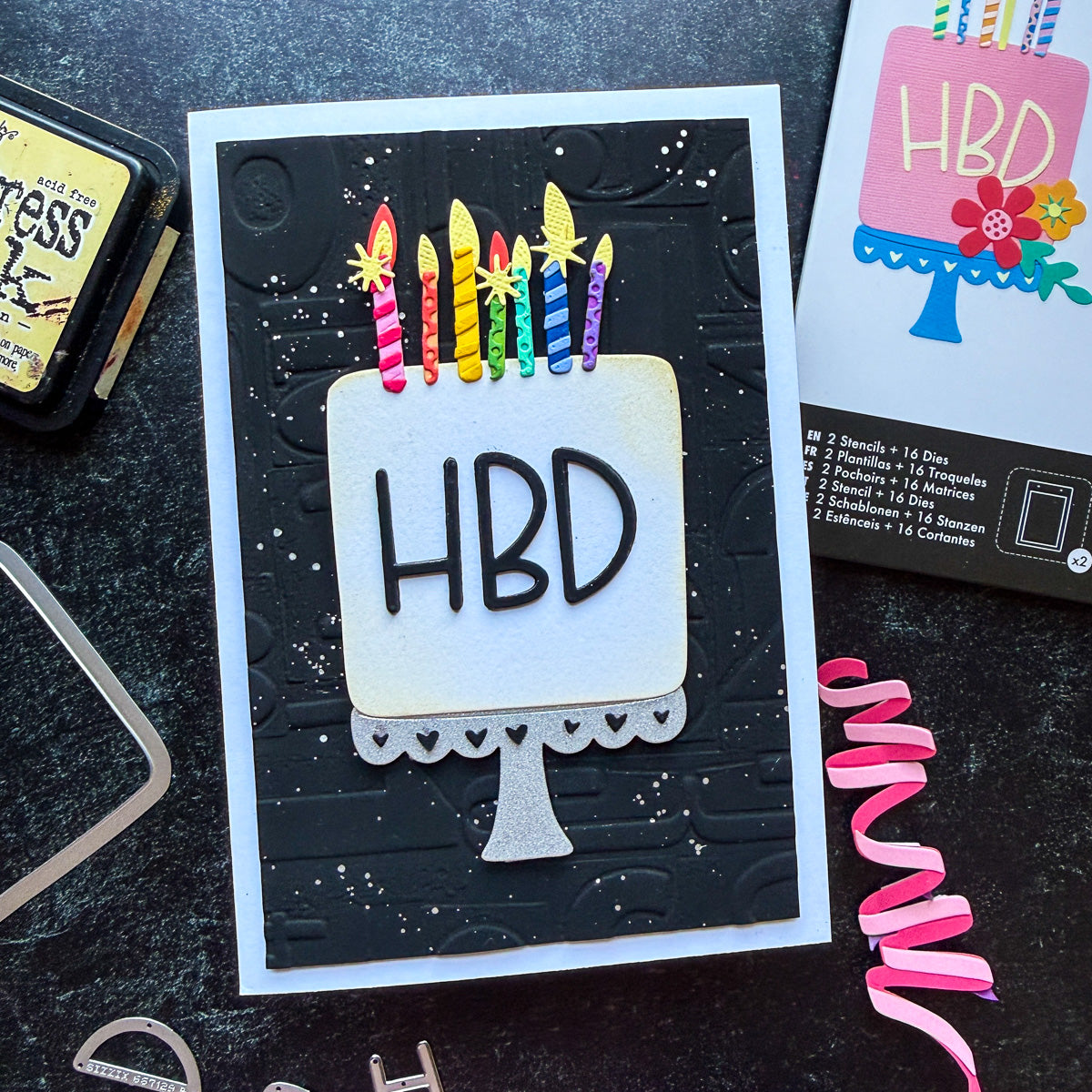 Tim Holtz Sizzix 3D Large A5 Embossing Folder Numbered 667081