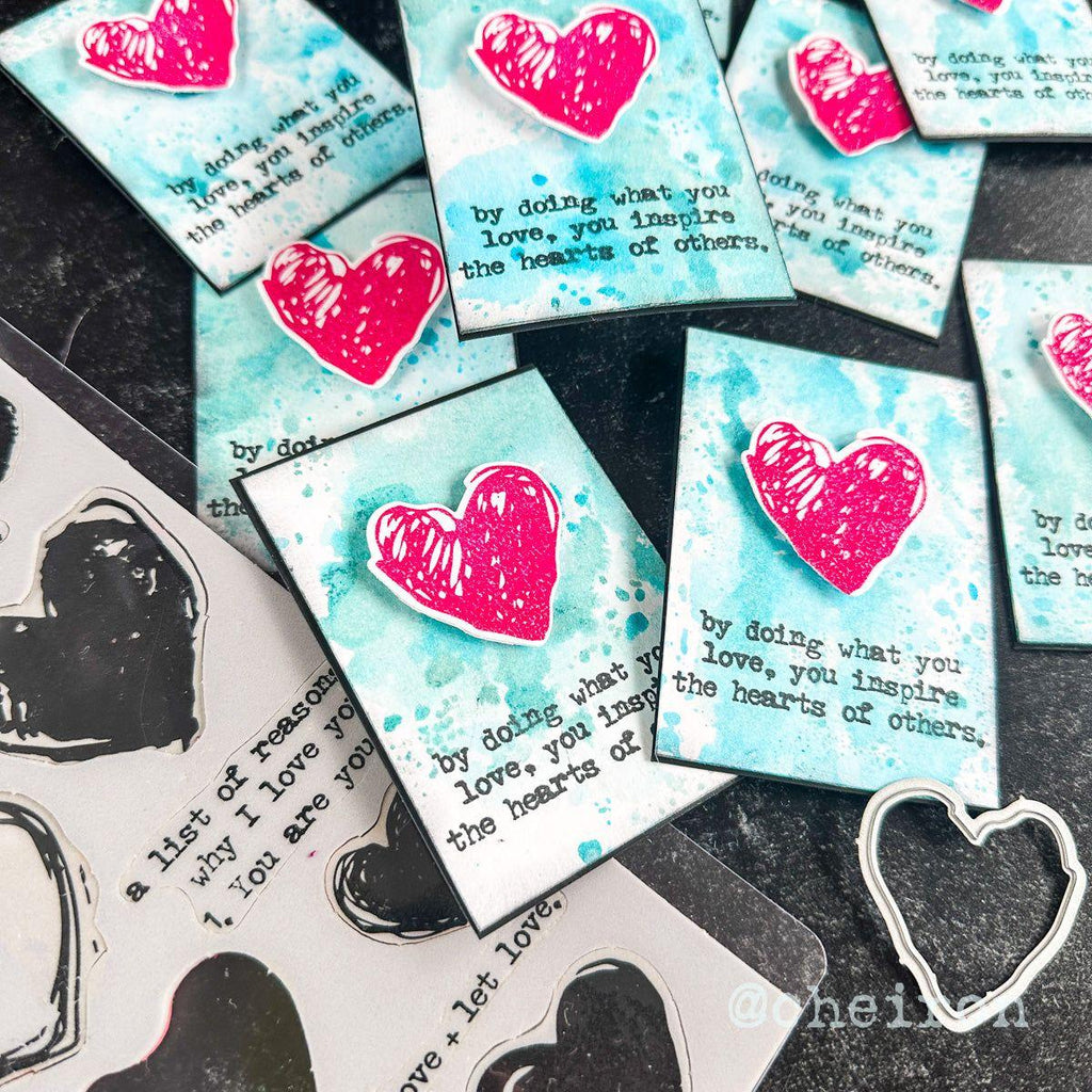 Tim Holtz Distress Embossing Glaze Picked Raspberry Ranger tde79170 Artist Trading Cards | color-code:ALT05