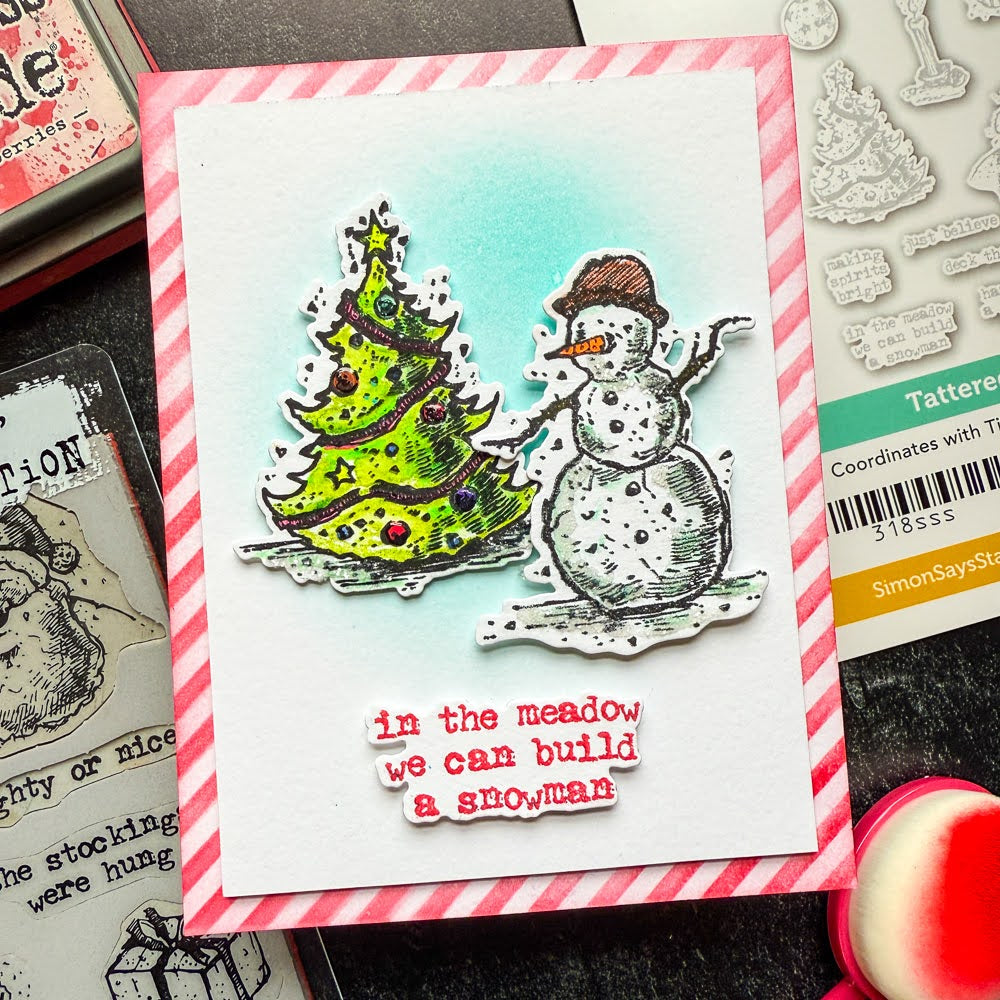 Tim Holtz Cling Rubber Stamps Tattered Christmas cms318